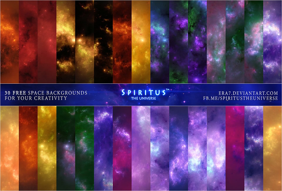 30 FREE SPACE BACKGROUNDS - PACK 30