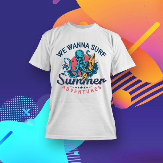 summer t-shirt designs for POD