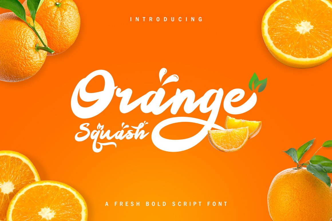 Orange Squash Script Font By Khurasan Studio