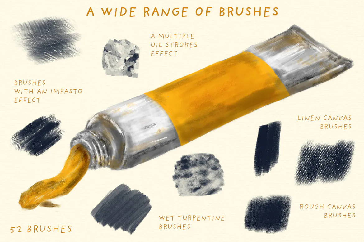 Oil Paint Brushes for Procreate 2