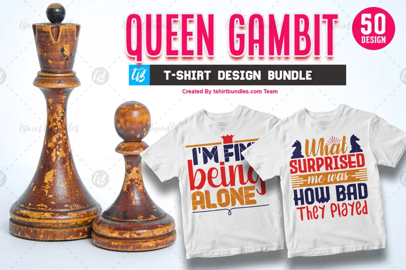 Queen Gambit Chess T-shirt Designs tshirtbundles