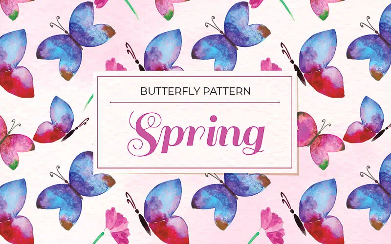 Free purple butterfly pattern