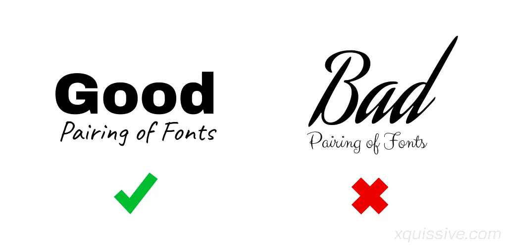 Fonts, rule of opposites