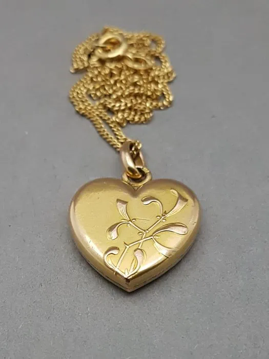 Gold Plated Necklace Art Nouveau