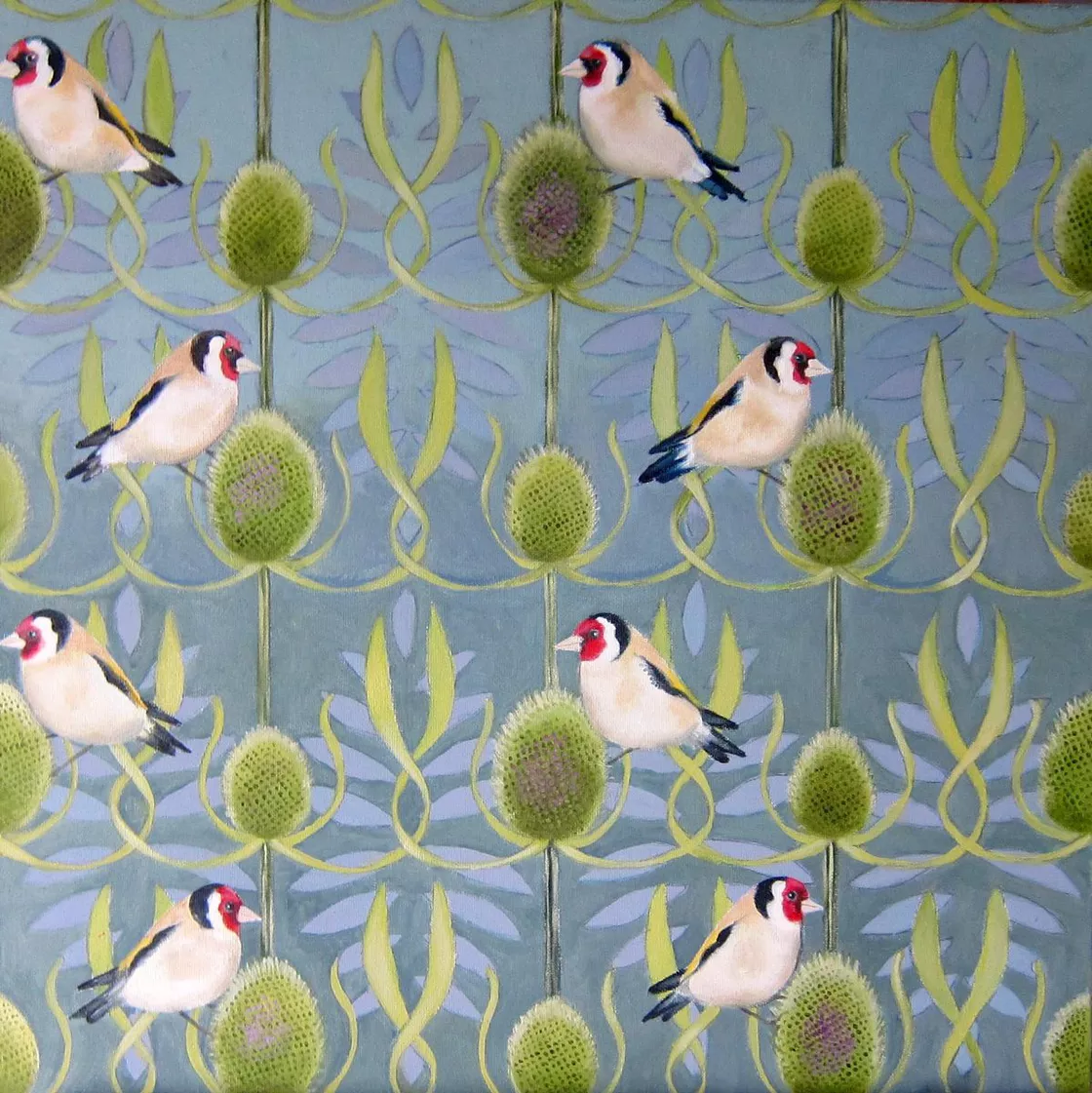Goldfinches and Teazles by Sophie Colmer-Stocker